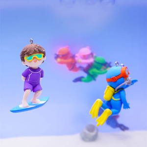 Accessoires de décoration pour aquarium de plongeur en PVC de style moderne, ornements d'aquarium flottants en gros, lapin lunaire de type 7 - Product Image 4