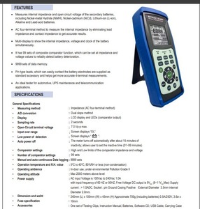 METRAVI-Analizadores de batería de arranque en frío, comprobadores de capacidad de voltaje, corriente interna, estado de resistencia (SOH) - Product Image 3