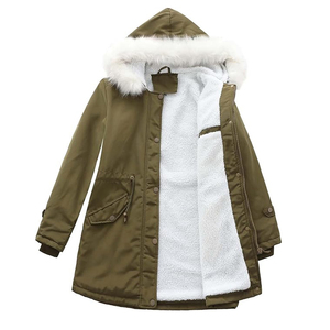 Chaqueta Parka Larga Impermeable y Cortavientos para Mujer, para Viajes y Senderismo al Aire Libre, Diseño Cálido para Invierno - Product Image 3