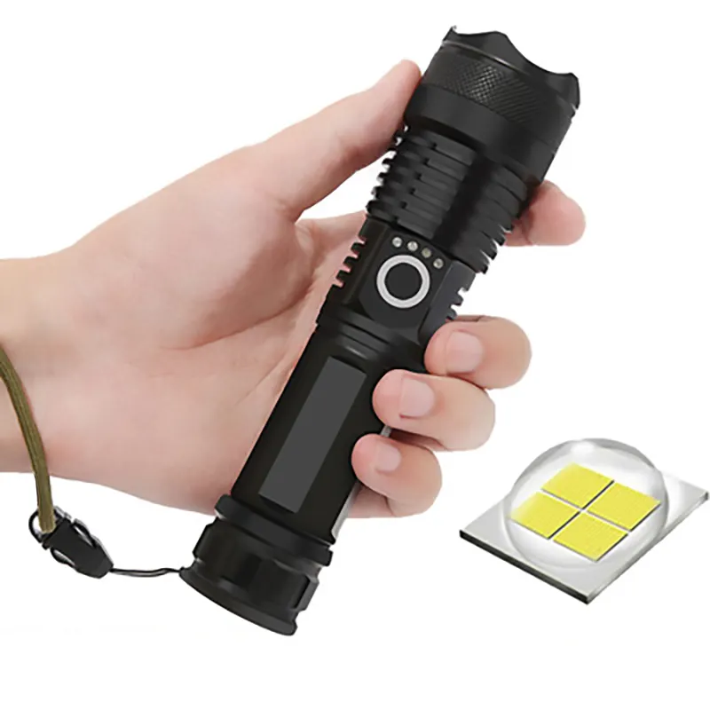 Tactical Flashlight for Emergency Outdoor Home Camping Super Bright 5 Modes Zoomable Waterproof High Powered 10000 Lumens LED 80