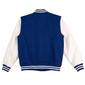 Chaqueta Varsity con Parche de Bordado Chenille con Logotipo Personalizado, Chaqueta Bomber de Invierno para Hombre con Mangas de Cuero Estilo Hip Hop - Product Image 5