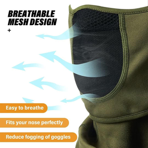 Masque de balaclava chaud Options de logo personnalisé Tissu respirant Parfait pour les sports d'hiver la moto et les activités de plein air - Product Image 4