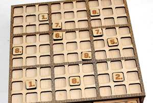Jeu de société Sudoku en bois de haute qualité, casse-tête classique, divertissement familial, jeu de table d'intérieur, entraînement mental - Product Image 4