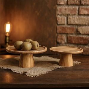 Handcrafted Solid Wood <b>Cake</b> <b>Stands</b> Natural Finish Eco-Friendly for Bakery - Product Image 6