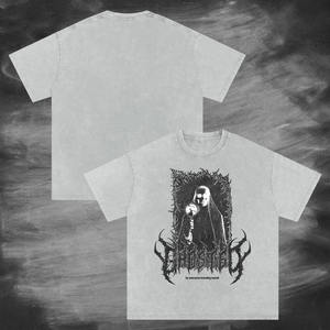 เสื้อยืดผ้าฝ้าย100% ซักล้างได้สำหรับผู้ชายเสื้อผ้าแนวสตรีทโอเวอร์ไซส์สไตล์วินเทจขนาดใหญ่พิเศษพิมพ์โลโก้ได้ตามต้องการ - Product Image 1