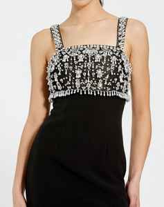 ชุดเดรสผู้หญิงลายดอกไม้ปักเลื่อมเลื่อมแขนกุดลายดอกไม้คอเสื้อยาวทรงชา100% ผ้าทูล - Product Image 6