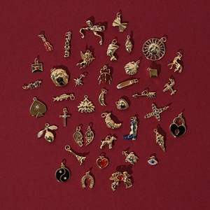 Nouveauté : Charme de coccinelle élégant et simple en acier inoxydable, plaqué or 18 carats, pour accessoires de bijoux - Product Image 1