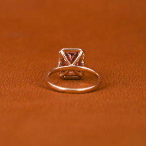 แหวนเงินสเตอร์ลิงสุดหรูประดับด้วยรัศมีที่สวยงามเครื่องประดับเพชรสำหรับของขวัญแต่งงานงานหมั้นในโอกาสพิเศษสุดคลาสสิก - Product Image 4