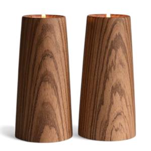 Modern Set <b>of</b> Rustic Wooden Bowl <b>Candles</b> with Natural Grain Texture for Cozy Home Ambience - Product Image 5