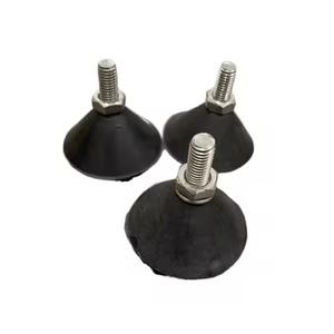 Pata inferior de goma y acero inoxidable ajustable para equipos industriales y de maquinaria - Product Image 2