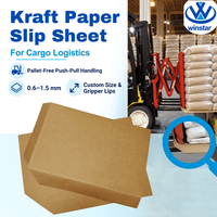Feuilles de glissement en papier kraft double face à entrée 4 directions, épaisseur personnalisée, haute capacité de charge dynamique, poussée-tirage, vente chaude en usine