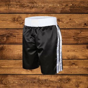 กางเกงชกมวยผู้ชายลำลองผ้าโพลีเอสเตอร์ แห้งเร็ว เอวกลาง ทรงคาร์โก้ สีพื้น ทนทาน น้ำหนักเบา มีโลโก้ด้านหน้า - Product Image 3