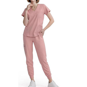 Vêtements de travail médicaux pour femmes de haute qualité, en coton respirant et polyester, ensembles de blouses d'infirmière, ajustement confortable pour une utilisation à l'hôpital - Product Image 1