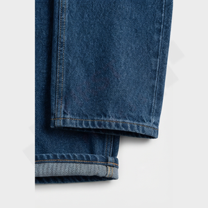 Pantalon en jean vintage bleu pour homme, coupe droite, 5 poches, vente en gros, OEM personnalisé, mode en vrac - Product Image 6