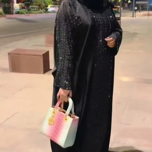 Vêtements musulmans traditionnels islamiques, élégants et modestes pour femmes, caftan de mariée de qualité supérieure, style abayas, caftan formel de Dubaï - Product Image 1