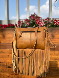 Bolso de Hombro de Cuero con Flecos, Éxito de Ventas 2024, Color Marrón, Estilo Occidental, Bolso Cruzado, Bolso de Lujo, Bolso Tipo Satchel, Bolso Bohemio para Mujer - Product Image 5