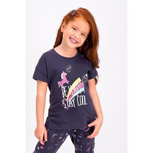 Set pigiama a manica corta ragazza Rolypoly Be Happy Stay Cool antracite - Product Image 3