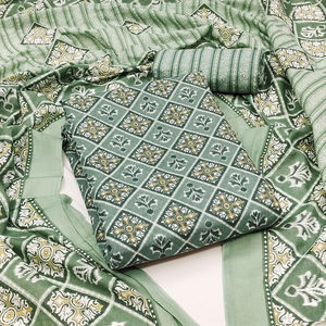 Conjunto de 3 Piezas de Salwar Kameez sin Coser para Mujer, Traje Tradicional Indio para Fiesta, Bordado en Seda y Algodón de Alta Calidad - Product Image 2