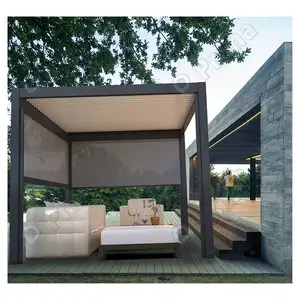 Prima Motori zed Louver Wasserdichtes freistehendes Aluminium Modernes Design Pavillon Bar Schwimmbad Elektrisches Pergola-Dach