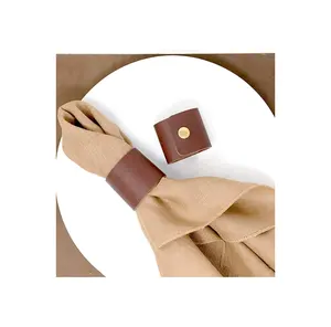 Support d'anneau de serviette en cuir restaurant occidental couteau de table fourchette pince à serviette boucle pour Offre Spéciale de taille personnalisée - Product Image 1