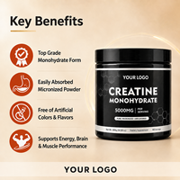 Créatine monohydrate pure en poudre 300g, complément pré-entraînement pour la musculation, la force, la récupération et l'énergie, étiquette privée OEM