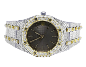 <b>Men's</b> Iced Out Hip Hop Watch Moissanite Diamond Watch Solid Silver Plated Watch <b>for</b> <b>Men's</b> Fashion Jewelry - Product Image 1