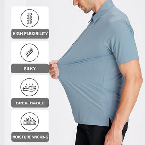 Polos OEM de ajuste personalizado para hombre con logotipo bordado o estampado tela de algodón transpirable y servicios de marca - Product Image 3