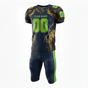 Conjunto de Uniforme de Fútbol Americano Personalizable, Camiseta y Pantalones Cortos, 100% Poliéster, Transpirable y Tallas Grandes, con Posición para Logotipo Frontal - Product Image 1