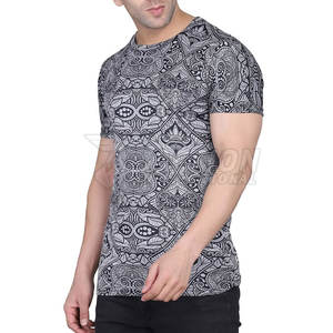 100% algodón hecho impreso hombres sublimación camiseta para hombres ajuste suelto manga corta hombres sublimación camisetas para en línea - Product Image 2