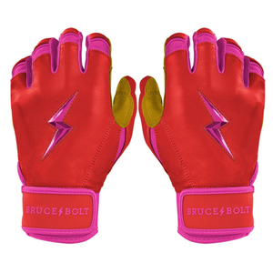 Gants de frappe à manchette courte de la série originale BRUCEBOLT - Couleur rose Guantes De Bateo De Beisbol - Product Image 1