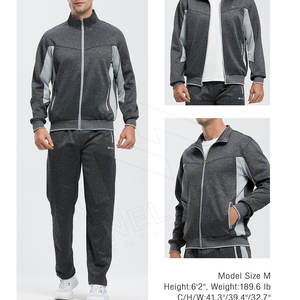 Ensemble d'entraînement en velours chaud pour hommes, sweat-shirt à capuche et pantalon de survêtement avec logo personnalisé, vêtements de jogging unisexe, grande taille, poids lourd - Product Image 6