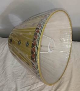 Pantalla de Lámpara de Techo Estilo Imperio de Tela Ikat Moderna Hecha a Mano de Alta Calidad con Iluminación Suave y Anillos Decorativos para el Hogar - Product Image 2