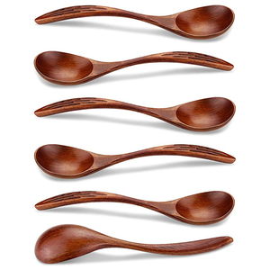 Serving <b>Spoon</b> Wooden 6 Piece Set Natural Wood Serving <b>Spoons</b> Flatware Wood Cutlery Set of <b>Spoons</b> for Kitchen Decor Wholesale - Product Image 5