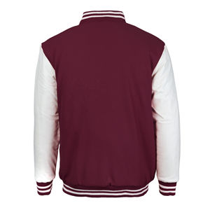 OEM personalizado de manga larga de los hombres parche Chenille bordado Streetwear Letterman Varsity chaqueta en estilo casual tela de lona - Product Image 4