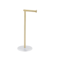 Support de rouleau de papier toilette de luxe en laiton, moderne, écologique, étanche, durable et personnalisable, avec étagère, accessoires de salle de bain