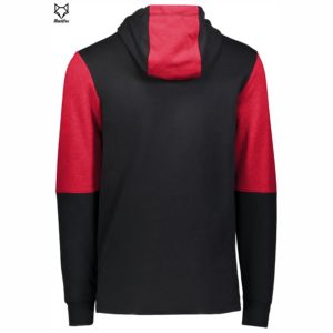 Sudadera con Capucha para Hombre, Color Negro y Rojo, Manga Raglán, Felpa, Casual, con Logotipo Estampado en la Parte Delantera, Corte Regular, para Otoño - Product Image 2
