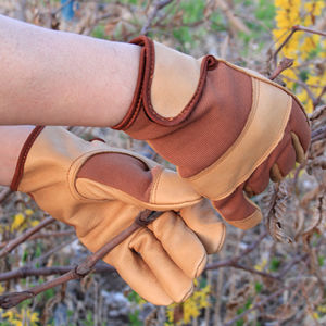 Gants de jardinage en cuir pour hommes, gants de travail en cuir de vache souple, résistants à l'eau, confortables - Product Image 2