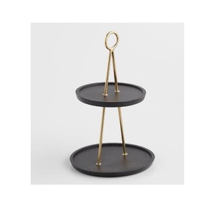 Support à gâteau en métal avec bord décoratif pour banquet, fête, table de dessert, arrangement, vitrine de mariage et style de célébration - Product Image 3