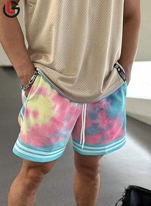 2025 New Design Tie Dye <b>Shorts</b> for <b>Men's</b> in 100% Cotton Fabric Drawstring Waist Stylish Custom Design <b>Shorts</b> Tie Dye Wholesale - Product Image 2
