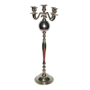 Candélabre décoratif pour la maison le plus vendu bougeoir de luxe en métal argenté de qualité candélabre de décor d'hôtel à la maison au prix le moins cher - Product Image 1