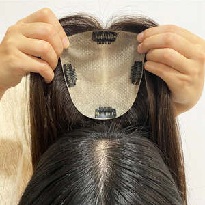 Natural Black Double Weft Micro Nano <b>Ring</b> Top Remy Hair Extensions for Women Traceless Hair Toppers Peruvian Hair <b>Thinning</b> - Product Image 2