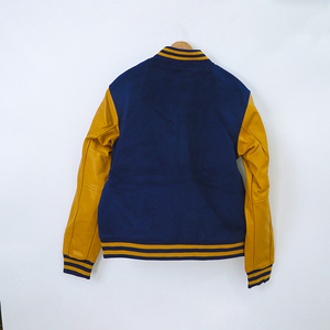 OEM Custom <b>Genuine</b> Leather Sleeve Chenille Embroidery Wool Streetwear Letterman Varsity Jackets for Men - Product Image 2