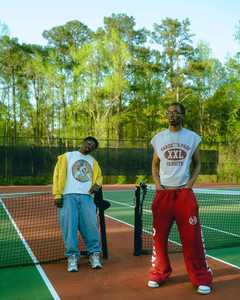 กางเกงวอร์มขาบานกว้างสำหรับผู้ชายกางเกงวอร์มทรงหลวมผ้าคอตตอนรุ่นออกแบบได้ตามต้องการ - Product Image 4