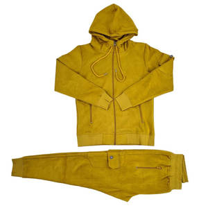 Survêtement pour homme, haut à capuche zippé et jogger assorti, coupe ajustée, ensemble 2 pièces - Product Image 1