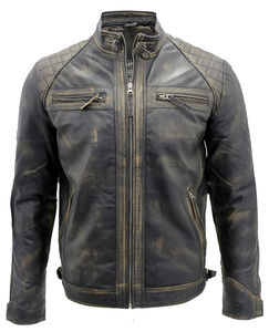 Vente en gros pakistanaise de vestes en cuir fabricant veste en cuir décontractée latérale à ceinture pour hommes nouvelles vestes de conception OEM de moto - Product Image 1
