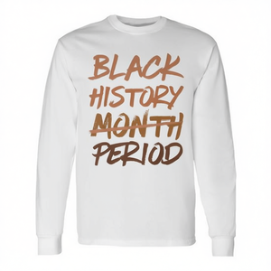 T-shirt à manches longues « Fierté de la mélanine afro-américaine » pour la Moisson des Mères et la Moisson des Pères – Vêtement promotionnel - Product Image 2