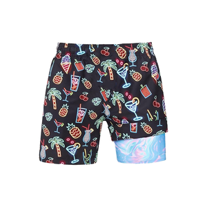 Pantalones cortos de entrenamiento deportivo para correr de verano de poliéster Buker para hombre, pantalones cortos de gimnasio sublimados personalizados de doble capa para hombre con entrada de bolsillos - Product Image 2