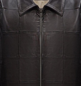 2024 OEM personnalisé hommes attrayant veste en cuir noir haute qualité pleine fleur toile Street Style pour l'hiver en gros - Product Image 3