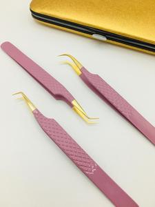 Pince à cils personnalisée avec pointe dorée Pointe pointue en acier inoxydable pour pince à épiler pour extension de cils Logo vison durable en offre - Product Image 5