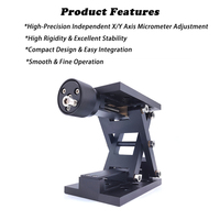Plataforma Elevadora Manual de Tijera, Compacta, de Posicionamiento Vertical para Alineación Óptica